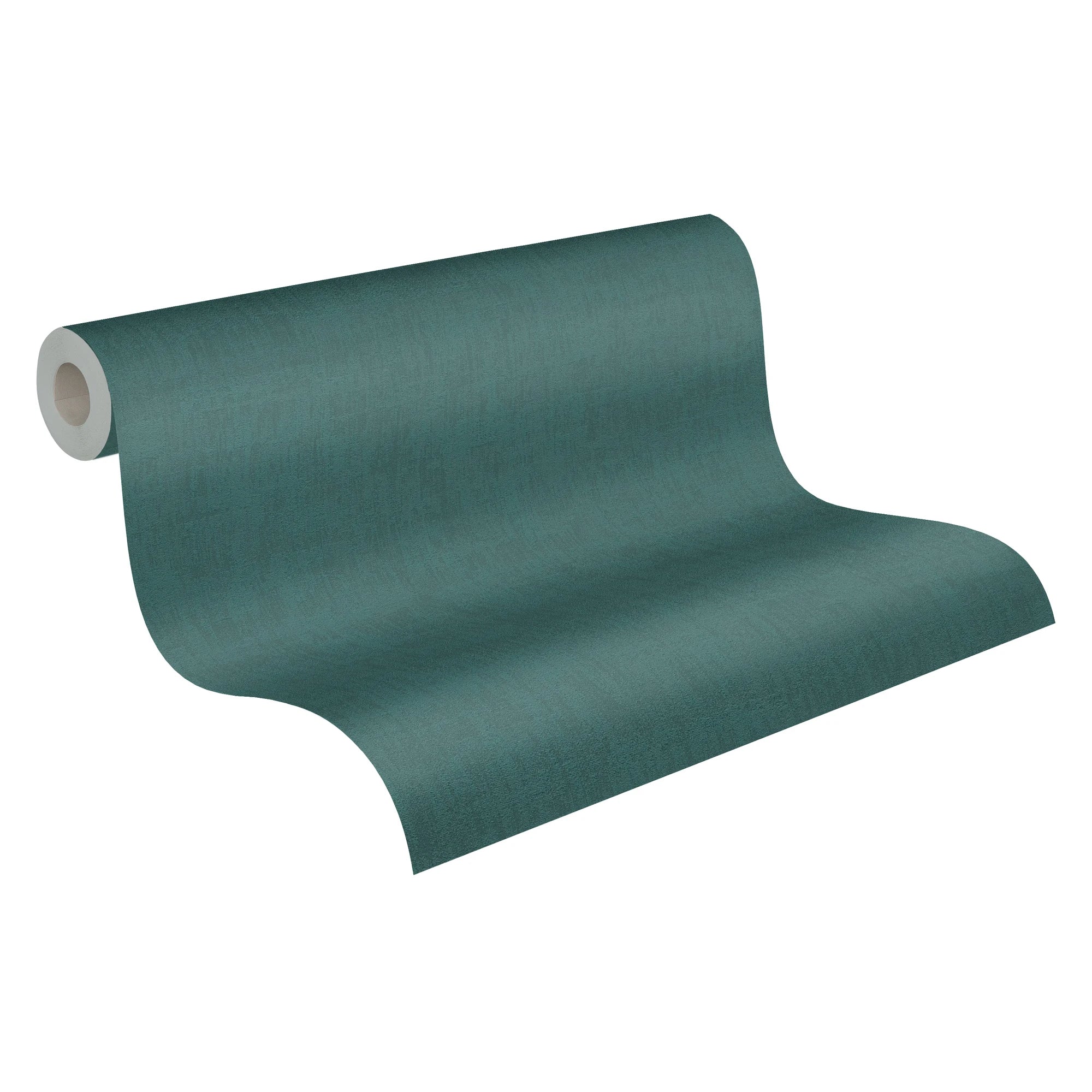 Made in Germany - Wallpaper rolls Structure Petrol - Non Woven Vinyl - Modern Wallpaper Monochrome for Walls - 1005 x 053 m
