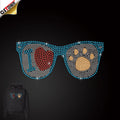 2024 New Arrivals Sunglasses Bling Wholesale Rhinestone for T-Shirt Iron on Rhinestone Transfer Designs