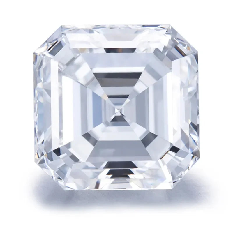 MiShang Jewelry 1ct D Color VS Clarity Synthetic CVD HPHT Excellent Asscher Cut Lab Grown Diamond With IGI Certificate
