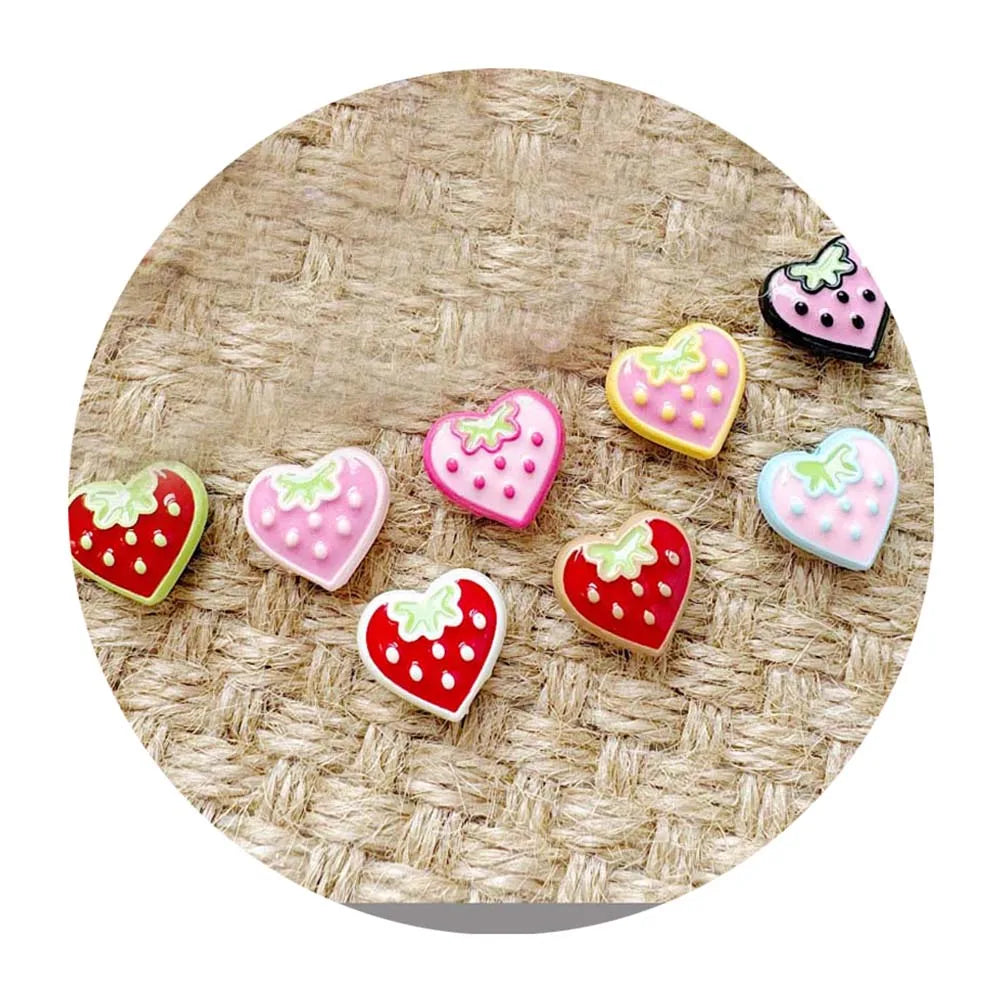 Strawberry Fruit 100pcs/bag Mini Metal Beads for Beaded Jewelry Create Unique Designs with Ease