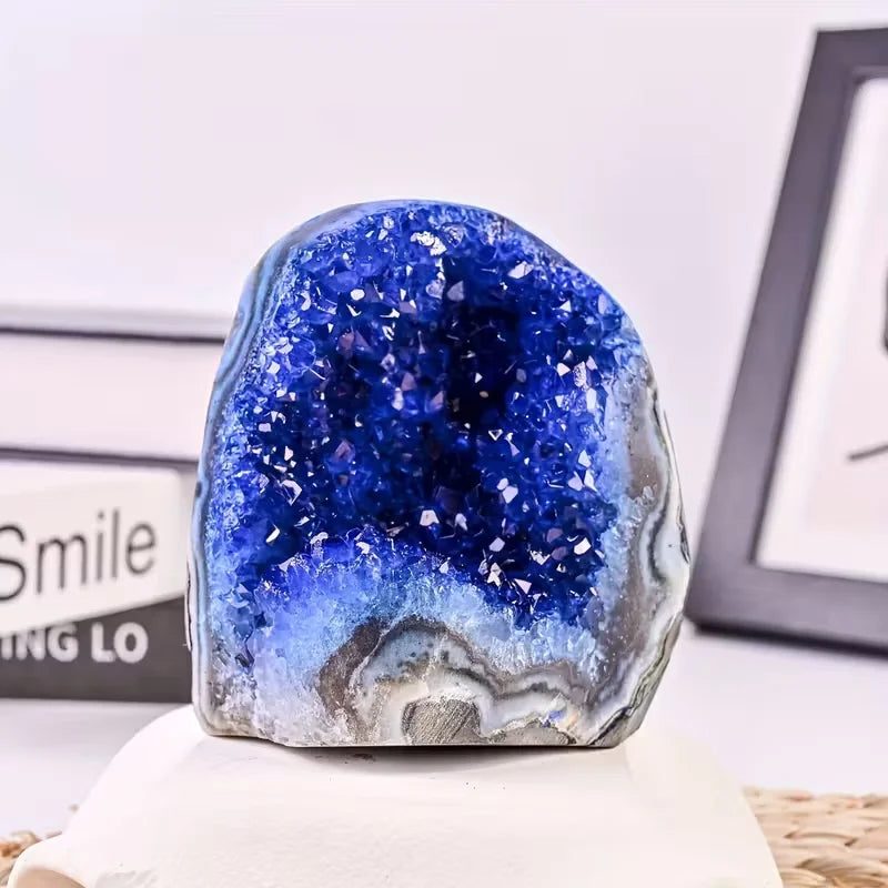 Wholesale Bohemian Style Blue Crystal Cluster Geode Crafts Perfect Home & Office Decor Gift for Holidays