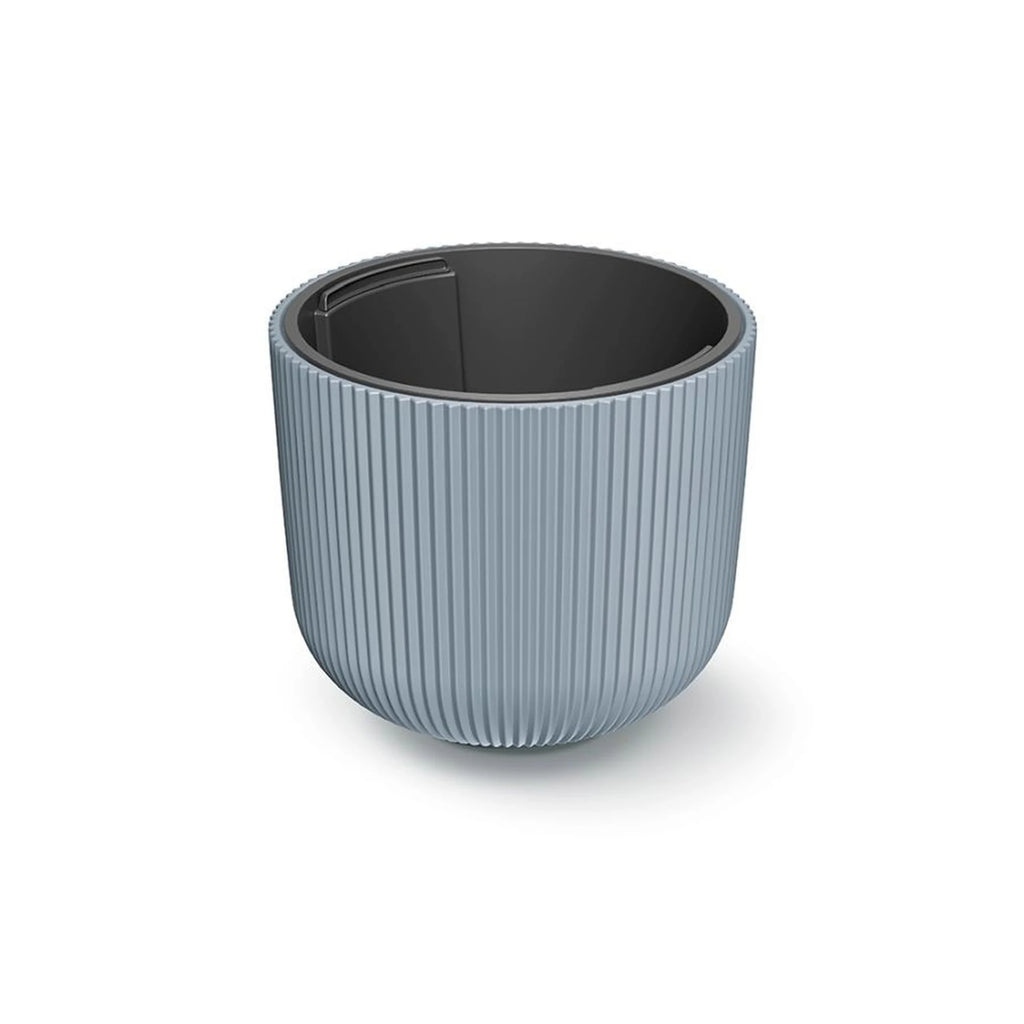 Grey flower pot with reservoir MILLY collection 29.8 x 29.8 x 25.7 cm 14 L capacity.