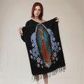 Ladies Winter Soft Our Lady Fatima Long Pashmina Shawl Wrap Custom Catholic Virgin Mary Cashmere Scarf 180*70cm