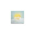 Made In Germany - Home Decor Canvas Picture Sun & Clouds - Wall Art In Blue And Yellow - Canvas Picture On Stretcher Frame