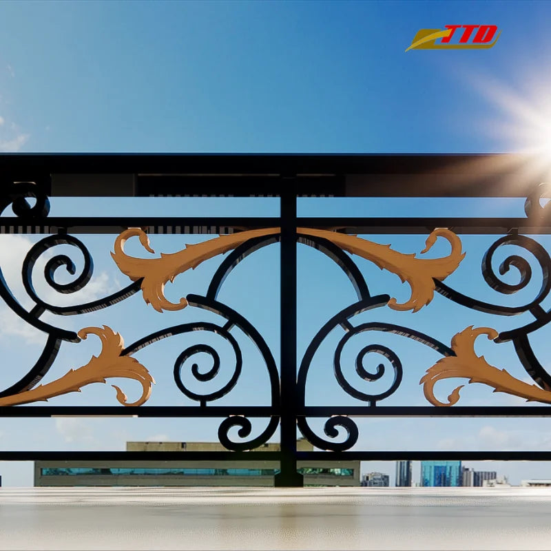 Handcrafted Wrought Iron Railings for Style and Safety Enhance Your Modern Villa Balcony with Stainless Steel Brass Material