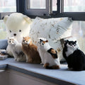 Factory Price 26cm Cat Figurines Realistic Plush Toys Kitten Models Realist PET Doll Home Office Decoration Children's Gifts