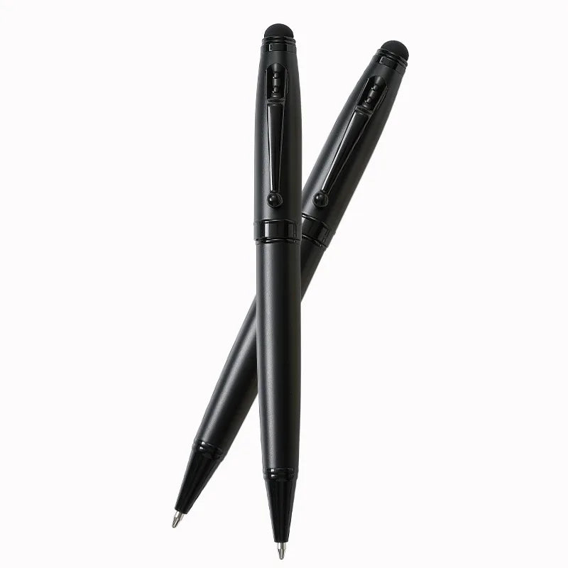 Top-selling Luxury Metal Feather Pens Custom Logo Engraved Promotional Twist Ball Point Pens Blue/Black Ink 0.7/1.0mm Tip Gift