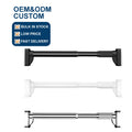 Modern Metal Curtain Rod Set C No Drill Installation Adjustable Length