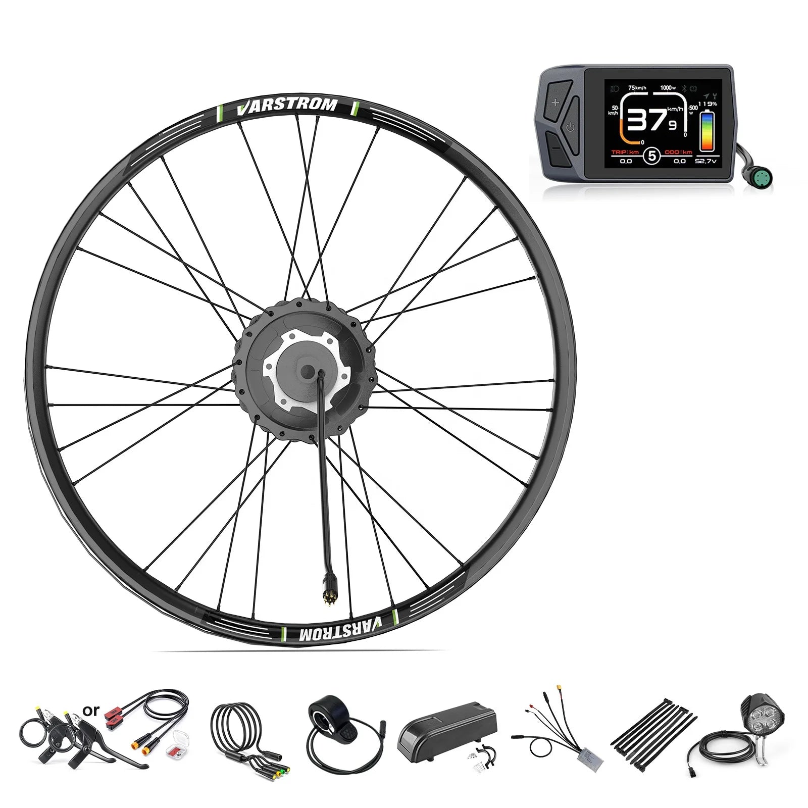 2026 New Arrivals Varstrom 36V 250W Truckrun Through Axle Torque Sensor Rear Hub Motor Conversion Kit Electric Bicycle 27.5inch