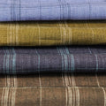 New Design Breathable 100% Linen Check Fabric Anti-static Skin-friendly Pure Linen Flax Fabric for Clothing Home Textile Dress