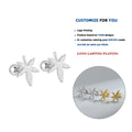 LE170 925 Sterling Silver Tiny Frosted Maple Leaf Minimalist Vintage Fashion Fine Jewelry Gold Plated Screw Back Earring Women