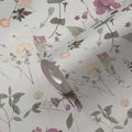 Made in Germany - Wallpaper rolls Floral Violet Green Yellow - Non Woven Vinyl - Wallpaper Flowers for Walls - 1005 x 053 m