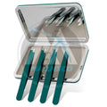 Stainless Steel Eyelash Tweezers Slanted Pointed Volume Tips Mirror Case Tweezers for Facial Hair Chin Hair Eyebrows Plucking