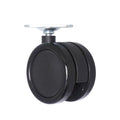 Modern 3 Inch Swivel PU Plastic Caster Wheels Top Plate Mounting for Workshop Furniture Office Living Room Bedroom School