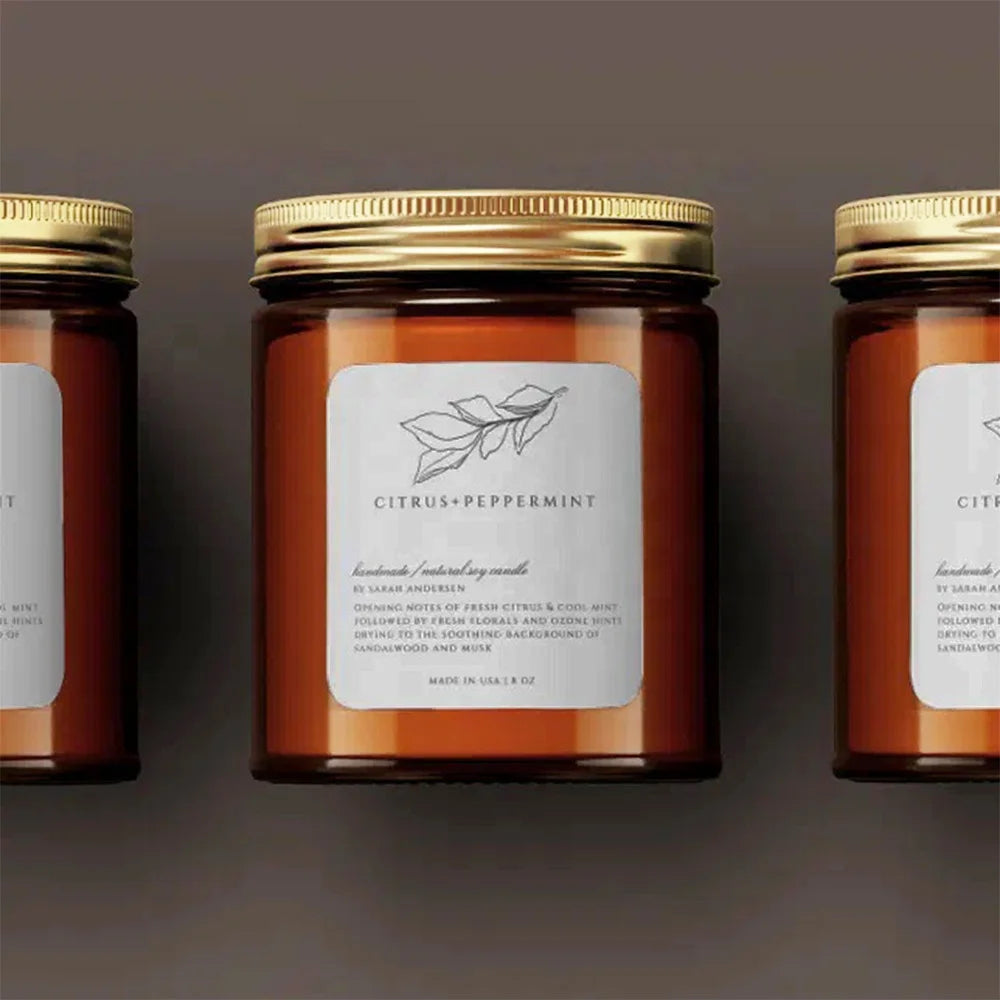 Custom Scented Candle Packaging Label Business logo Label Sticker Branding Packaging Material