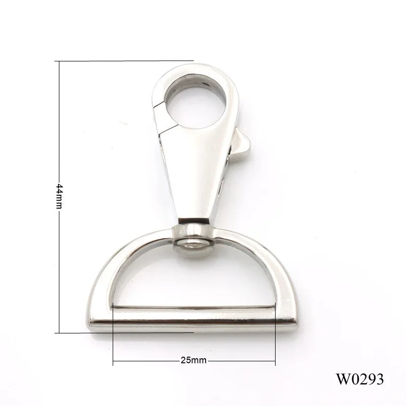 25mm Stainless Steel Metal Trigger Snap Hook Strong Swivel D Ring Clasp