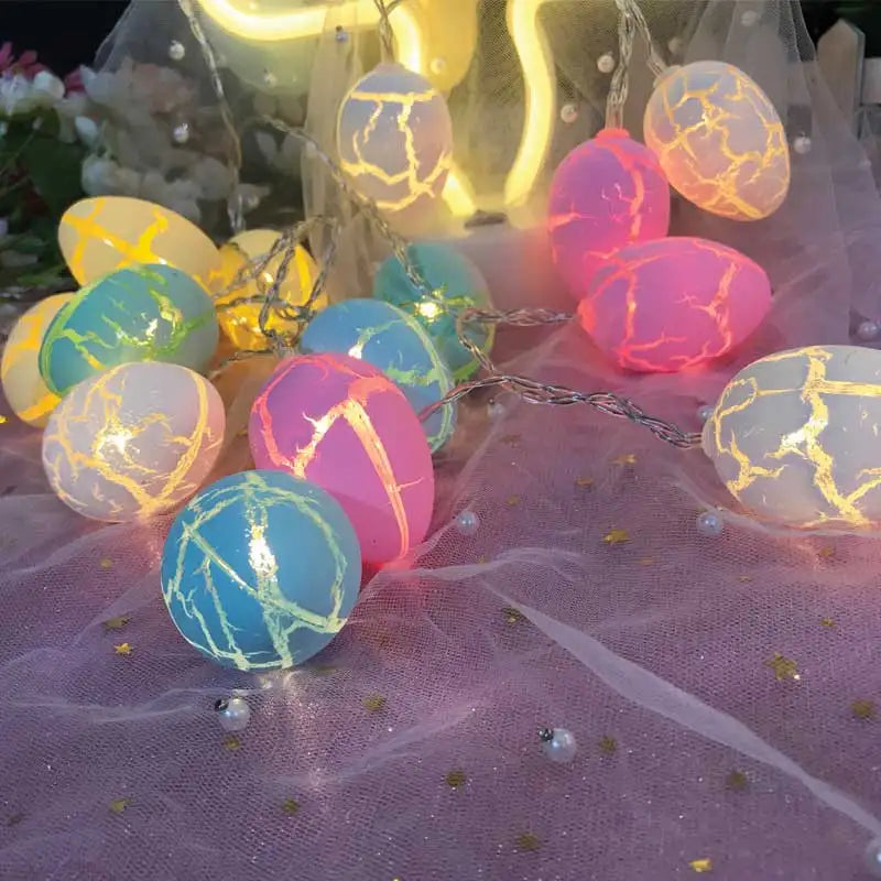Home Garden Products Window Home Porch Indoor LED Outdoor Party Lights 2024 Easter Egg Decoration