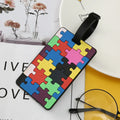 Pattern Silicone PVC Luggage Label Boarding Tag Travel Label Schoolbag Employee Work Tag Card Label