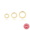 Minimalist S925 Sterling Silver 18K Gold Plated Twisted Huggie Hoop Earrings Multi Size Cartilage Hoop for Women Lady