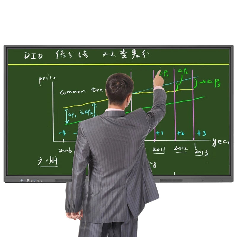 65 Inch Black Electronic Interactive Whiteboard Smart Classroom Touch Screen Panel with 4K Optional Intel Core I3/i5/i7