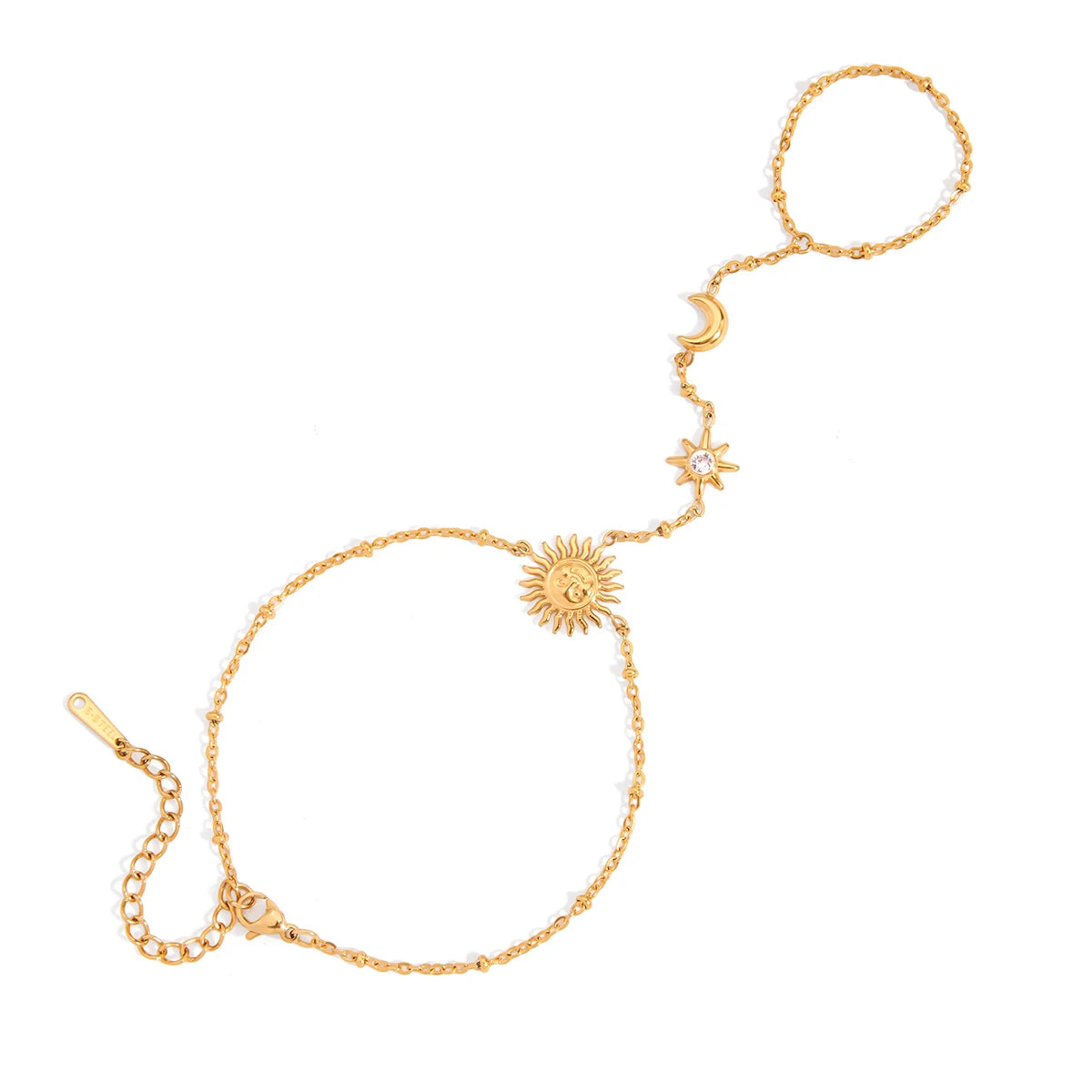 New Arrival  Women's Stainless Steel  Bracelet Bead Chain and Finger Bracelet Jewelry
