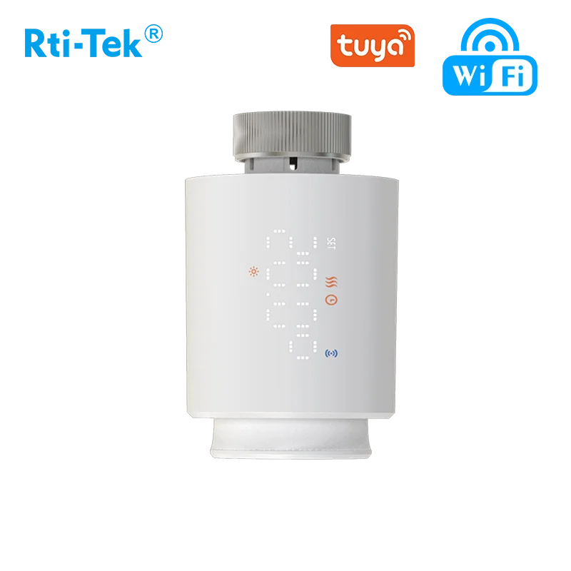 TUYA Wi-Fi Smart LED Thermostatic Radiator Valve TRV Compatible with Alexa and Google Home for Apartment Floor Heating Systems MegaBDM