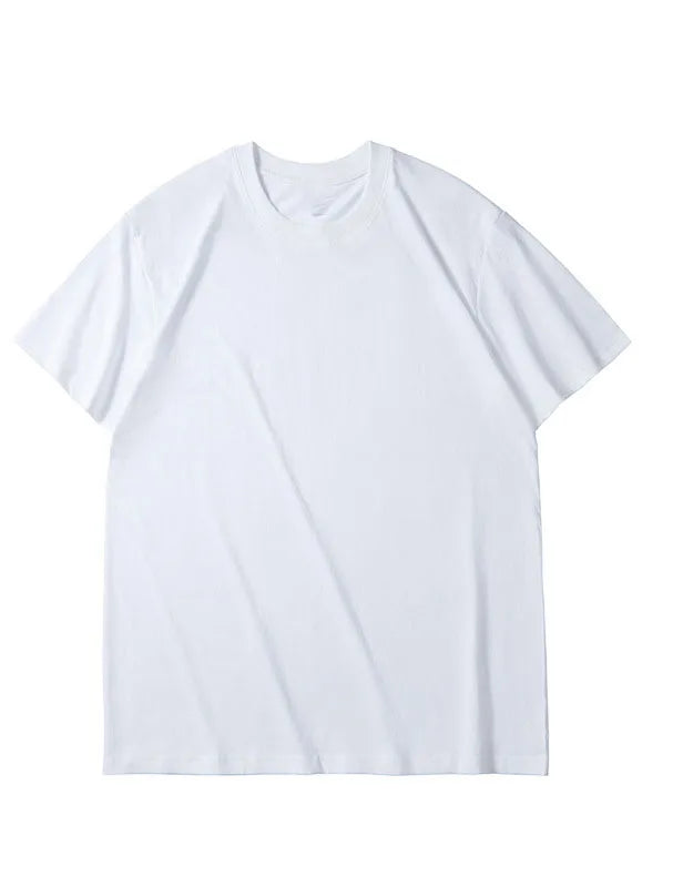 OEM custom logo embroidery printed design 180g combed cotton  customized logo short-sleeved pure cotton advertising t shirt