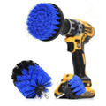 Blue Softer Bristle Scrub Brush/ Carpet Cleaning Drill Brush Kit