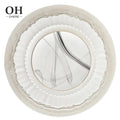 Wholesale White Lace Charger Plate Microwave and Dishwasher Safe CeramicTableware Set Simple Bone China Dinner Plates