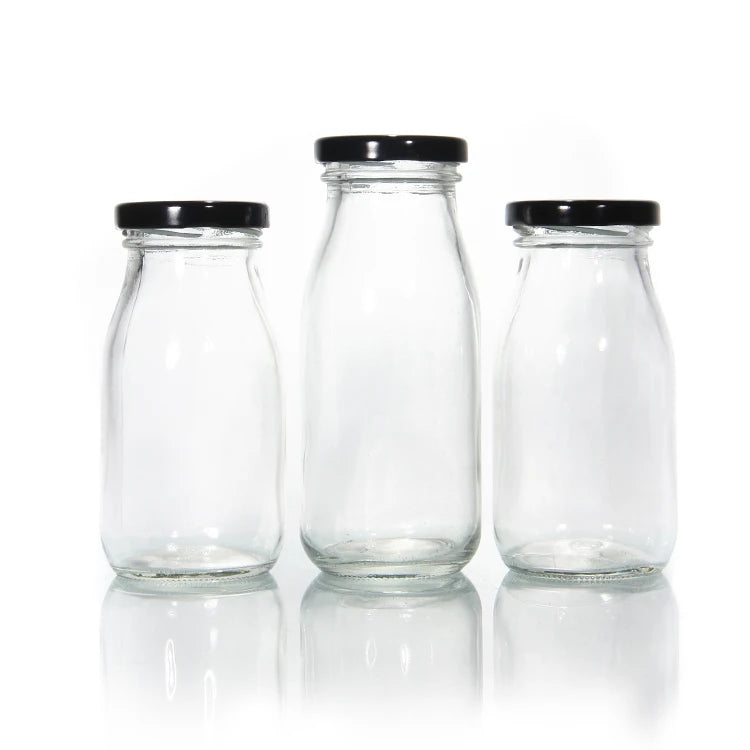 China Manufacturer Direct Wholesale Glass Milk Bottles 200Ml 300ml Milk Insulated Glass Bottle Milk Glass Bottle