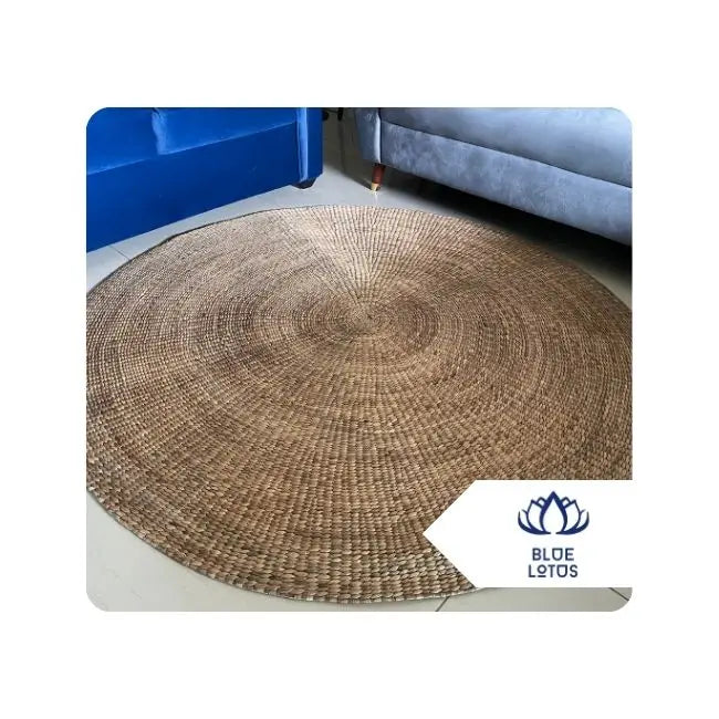 Handwoven Natural Water Hyacinth Round Carpet Eco-Friendly Adds Warmth and Charm to Living Spaces From Blue Lotus Vietnam