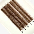 Wholesale Colors Custom Logo Brown Faux Mink Cluster Lash Kit Natural Brown Lash Clusters