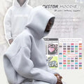 Wholesale Luxury Custom Hoodie Manufactur Baggy Heavyweight Men Oversized Heavy Cotton 100% 500gsm French Terry Hoodie No String