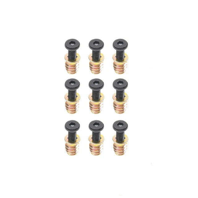 High Quality Threaded Wood Inserts Bolt Fastener Connector Hex Socket Drive 1/4-20 X 25/32 Furniture Screw Nut
