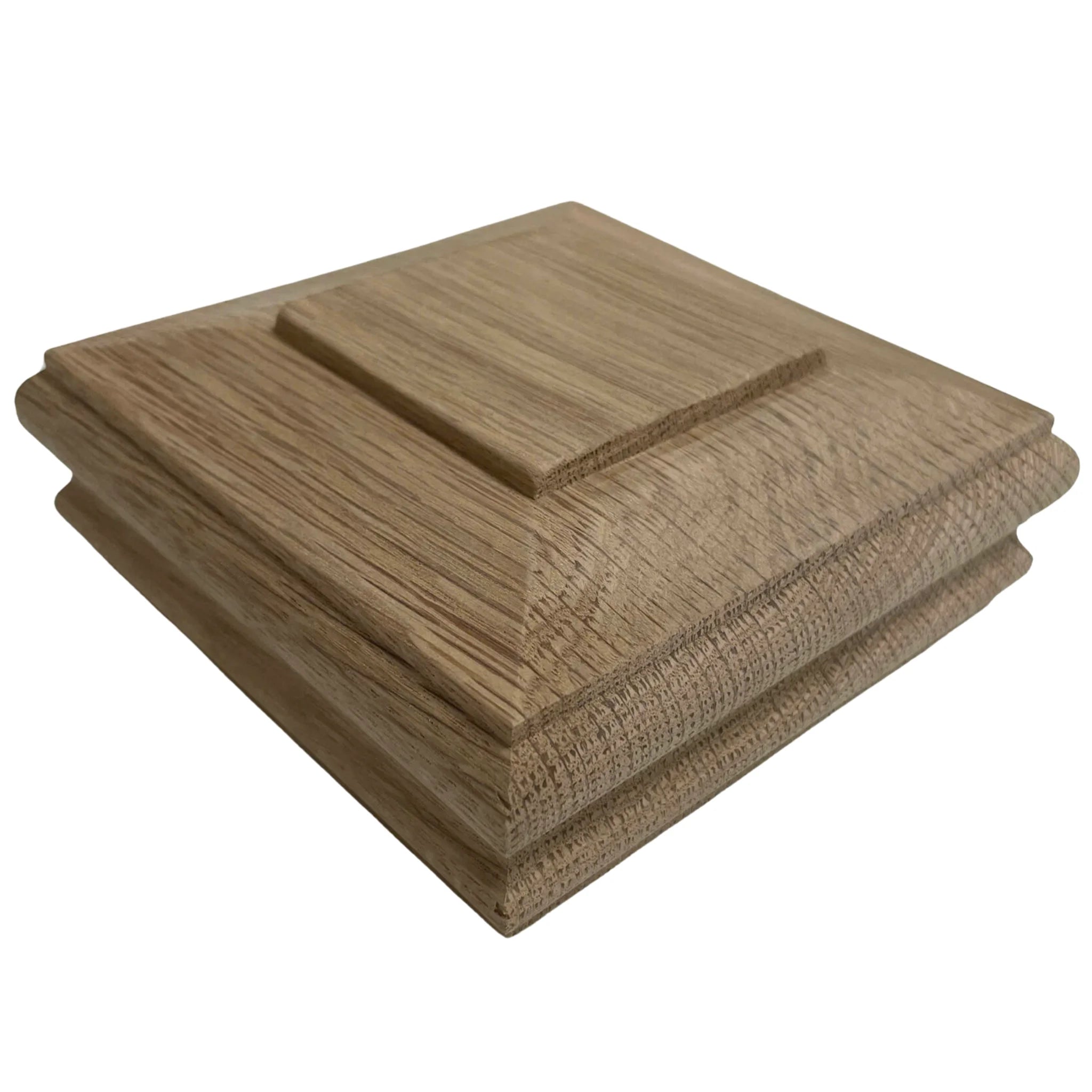 Solid Wood NPC01 Stair Parts Post Caps for 3.5" Newel Posts Staircase Use Eco-Friendly & Durable Low MOQ