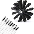 PP Material Dryer Vent Cleaner Kit with Lint Remover Fireplace Chimney Brushes