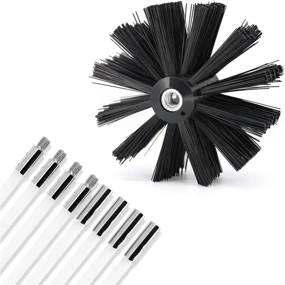 PP Material Dryer Vent Cleaner Kit with Lint Remover Fireplace Chimney Brushes