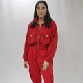 Wholesale Custom Women'S Two Piece Crewneck Sweatshirt and Pants Set Women Clothing Cotton Fleece Tracksuit Set