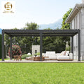 Factory Direct Sales Luxury Aluminium Garden Pergola Outdoor Free Standing Sun Shade Pergola Motorized Louver Pergola Canopy