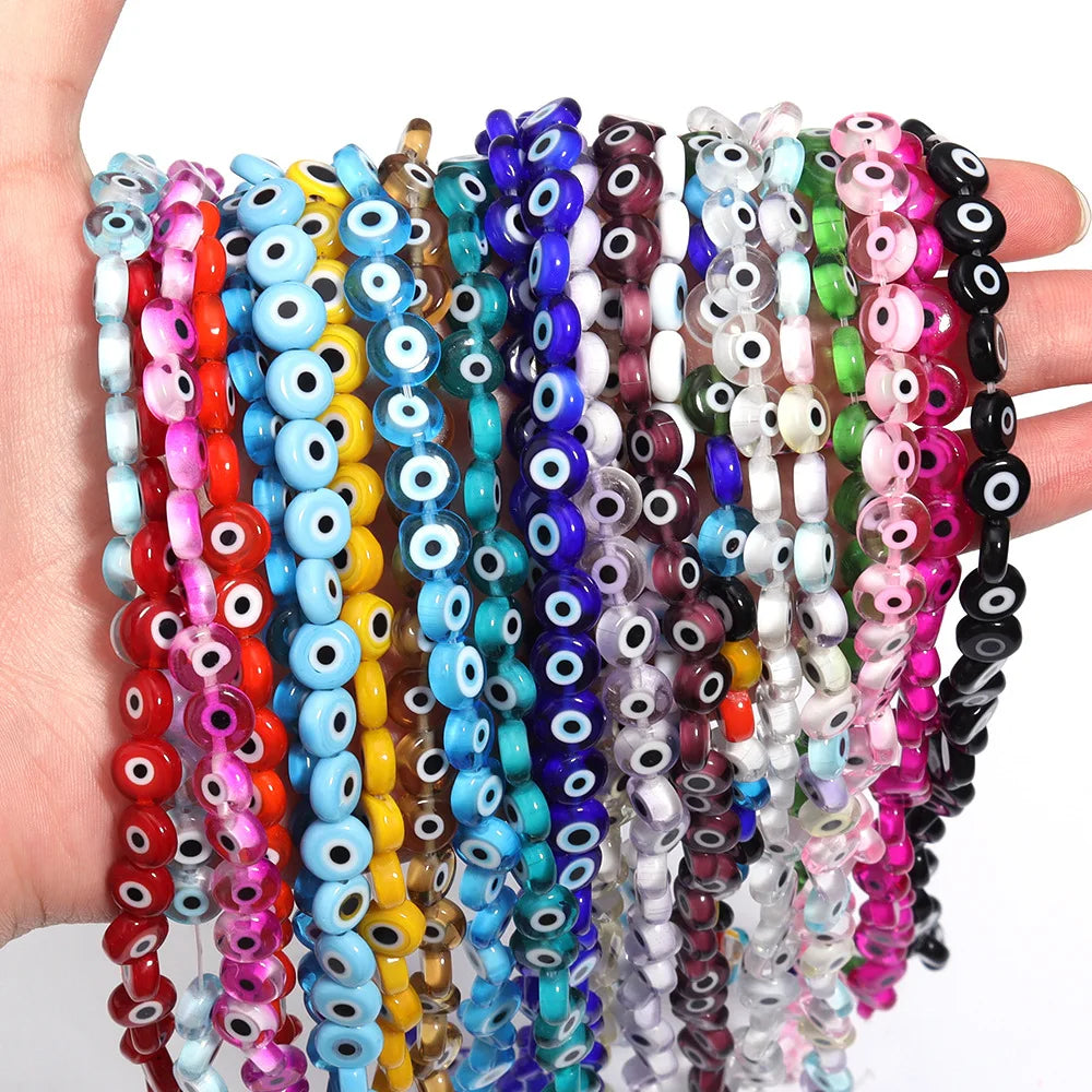 Colorful 4/6/8/10MM Round Cat Eye Charm Crystal & Lampwork Glass Opal Loose Beads for DIY Bracelet Necklace Jewelry Making