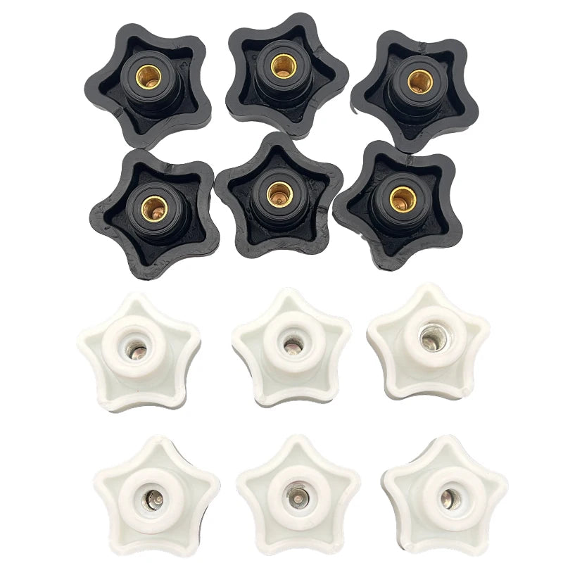 Five Lobe Thumb Screw  Plastic Knob Star Head M5 M6 M8 M10 Stainless Steel Mat Plastic Clamping Plastic Star Knob