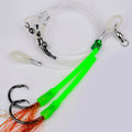 Deep Drop Fishing Rig 2 Hooks High Carbon Steel Glow Sleeve Fishing Hooks for Halibut Grouper Snapper Tuna Shark Fishing