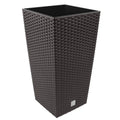 Rato 11.4 liter pot with insert 20 x 20 x 37.6 cm in dark ochre color