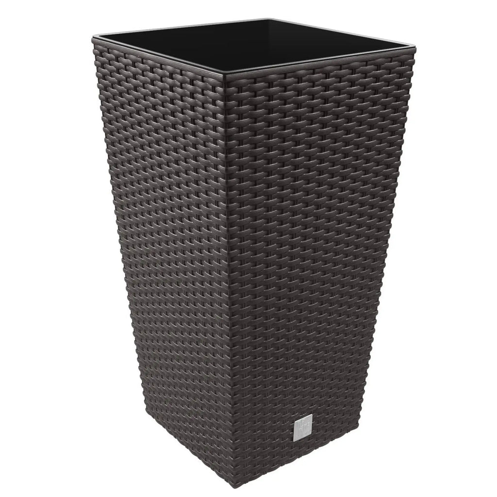 Rato 11.4 liter pot with insert 20 x 20 x 37.6 cm in dark ochre color