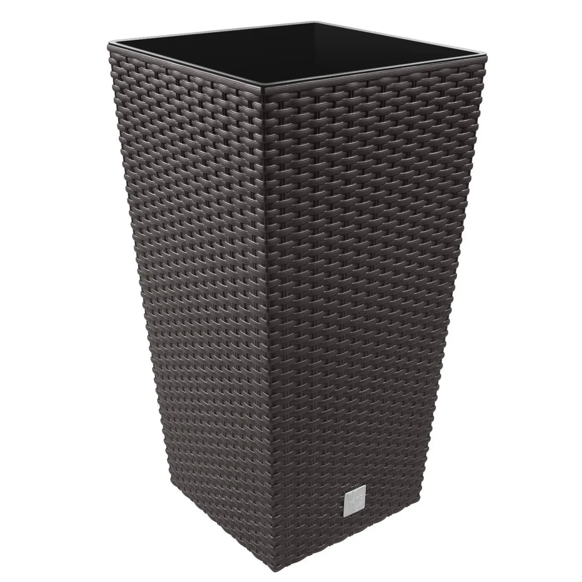 Rato 11.4 liter pot with insert 20 x 20 x 37.6 cm in dark ochre color