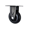 All Black 3 Inch ODM Fixed/Rigid Casters PU Wheels for Living Room Exterior Hospital Bathroom School Warehouse Kitchen Use