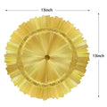 New Arrival Elegant Round Charger Plates Luxury 13 Inch Gold Reef Charger Plates for Wedding Table