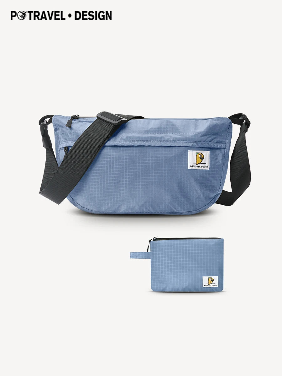 Warehouse in Stock OEM/ODM Foldable Lightweight Waterproof Nylon Crossbody Bag for Travel Accessories