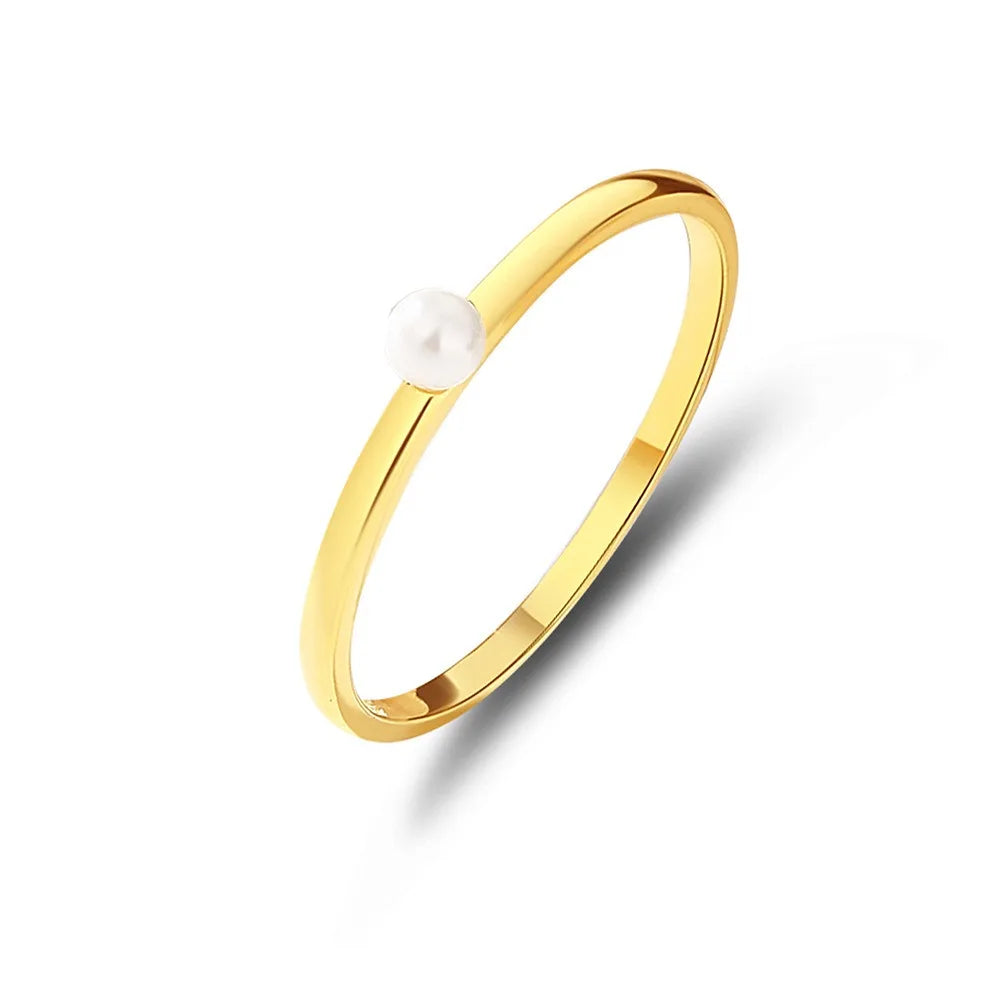 Latest Collection 925 Sterling Silver Rings Jewelry Women Custom 18k Pearl Wedding Rings for Parties Anniversaries