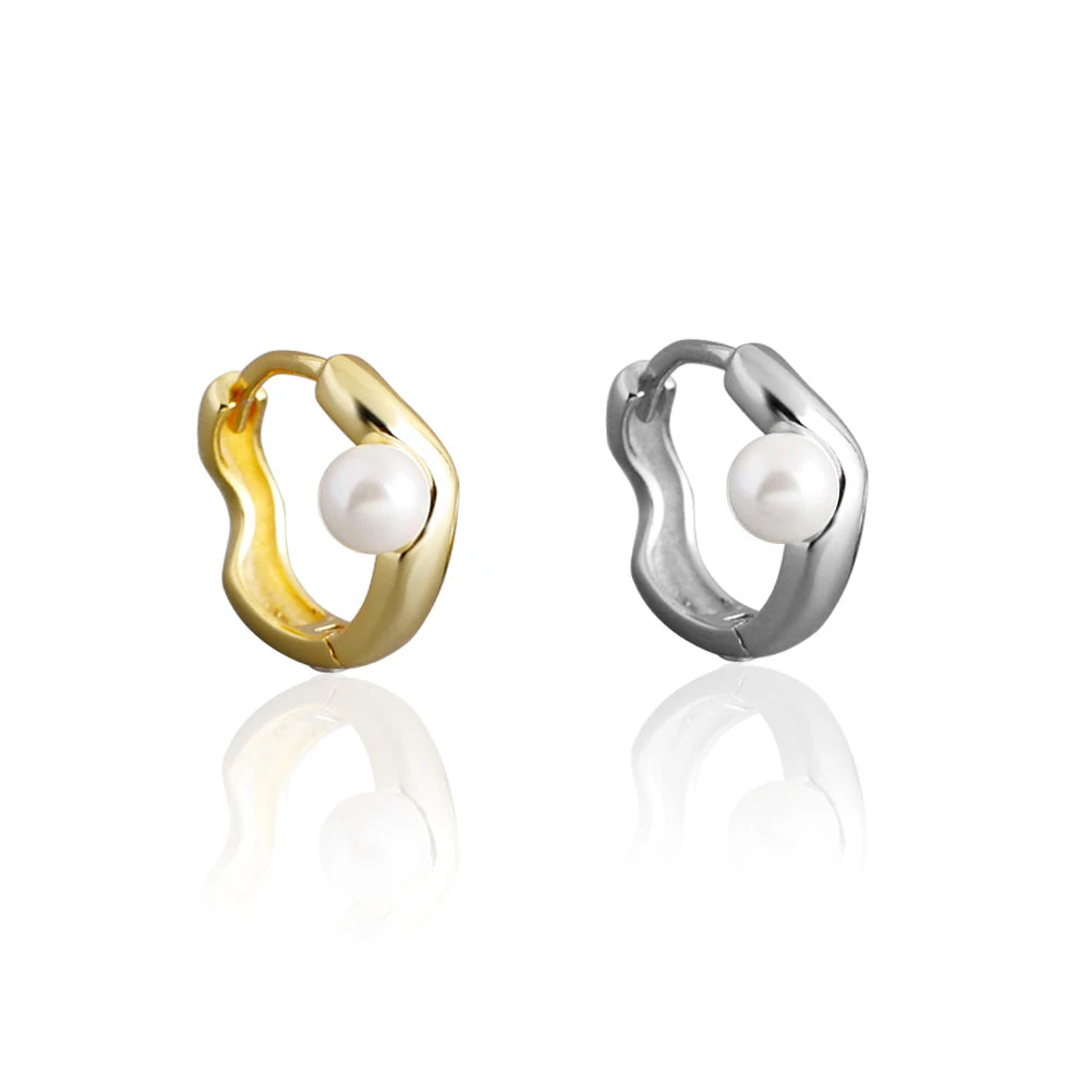EH1562 Trending Metal Geometry Hoop Earring Fashion New Design Irregular Minimalist Earrings for Women Fashion Jewelry Gift 2025